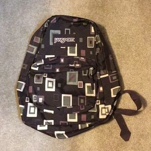 Square print Jansport backpack